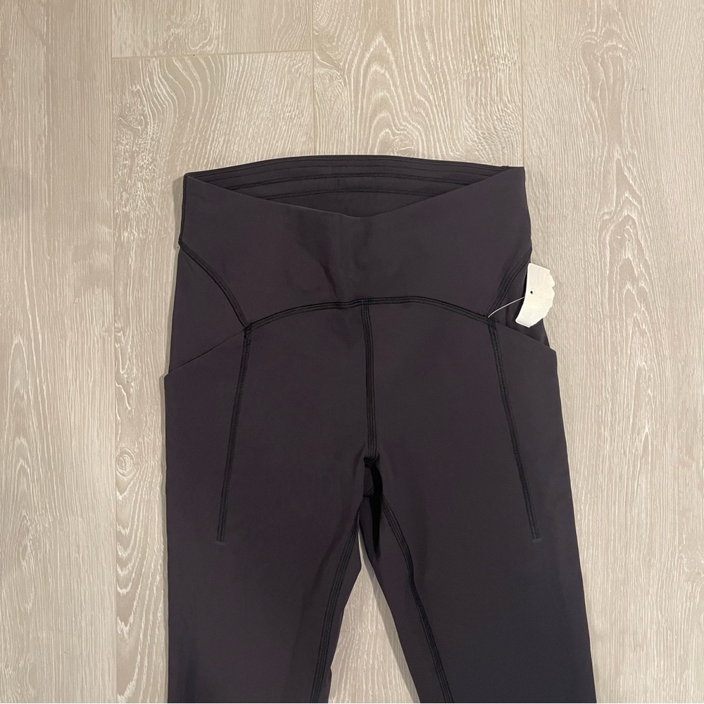 NWT Lululemon Power Thru High Rise Crop 23" Black size 6 - Picture 7 of 15